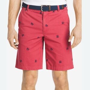 🍓 Izod Saltwater Salmon/Red Blue Crabs Men’s Cotton Shorts - 38
